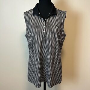 Puma Black/White Sleevless Golf Shirt Sz XL